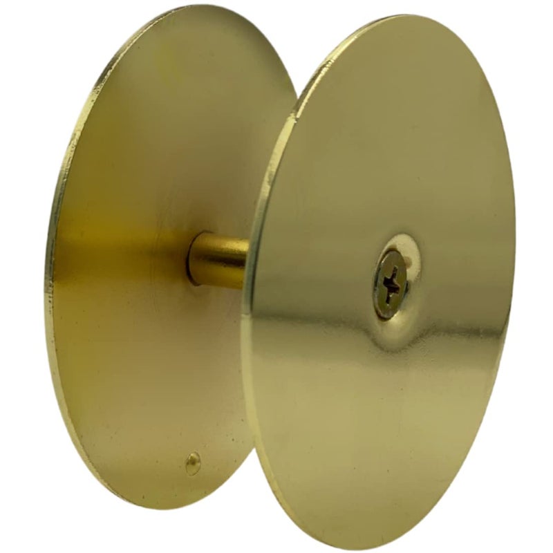 NU-SET Lock | Steel Plate Door Hole Cover | Door Lock Hole Cover with Brass Finish | Home Improvement & Door Hardware (Brass) - Image 1